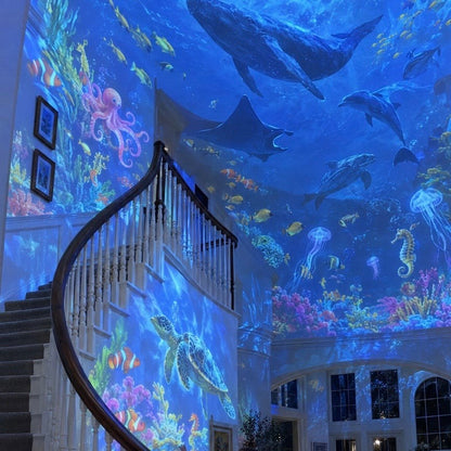 Ocean projection across a staircase